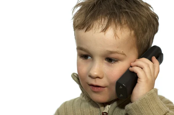 Young Boy On Phone 1 — Stock Photo, Image