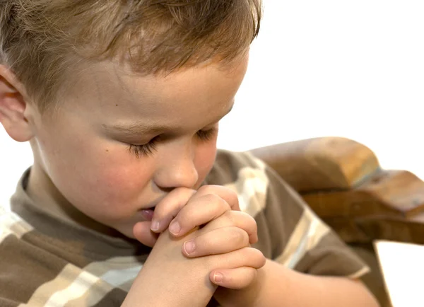 Μικρό αγόρι που προσεύχεται — Φωτογραφία Αρχείου