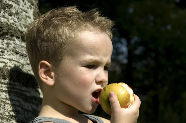 Going to eat an apple — Stock Photo, Image