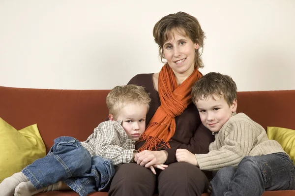 Anya és két fia 3 — Stock Fotó