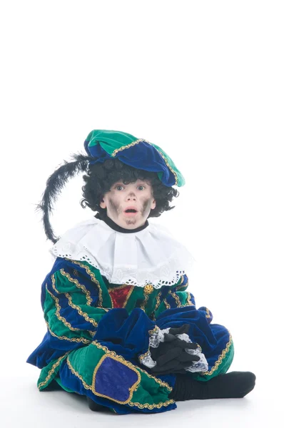 Niño jugando Zwarte Piet o Pete Negro —  Fotos de Stock