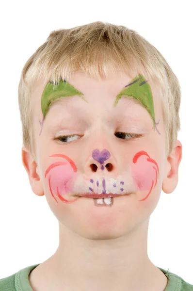 Coniglio dipinto in faccia — Foto Stock