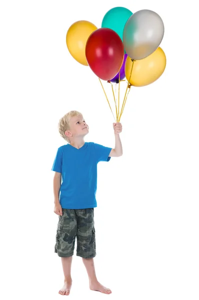 風船を持った幸せな少年 — ストック写真