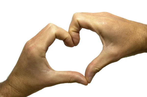 Mãos em forma de coração — Fotografia de Stock