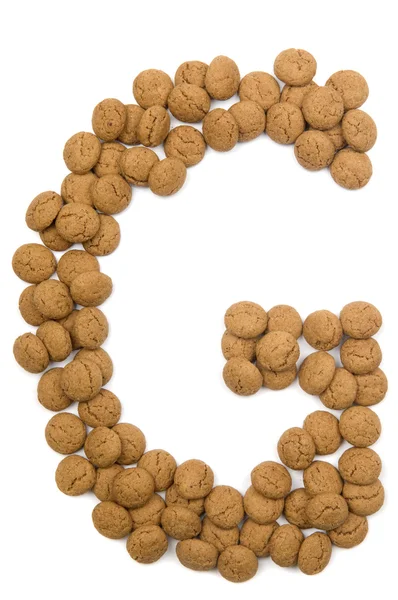 Τζίντζερ καρύδι αλφάβητο g — Φωτογραφία Αρχείου