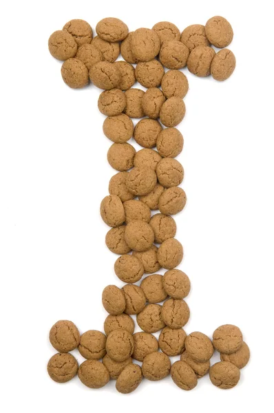 Алфавит имбирного ореха I — стоковое фото