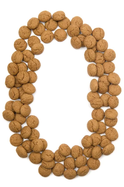 Ginger Nut Alphabet O — Stock Photo, Image