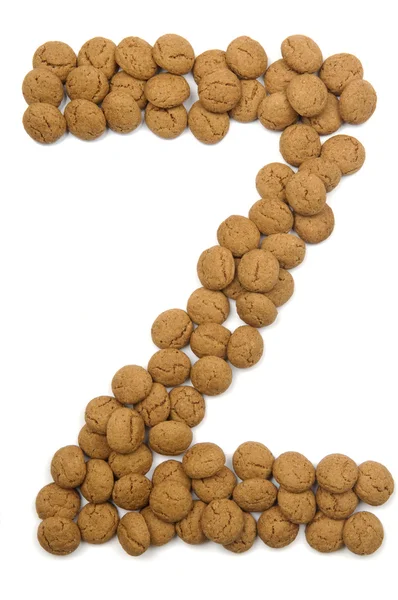 Алфавит имбирного ореха Z — стоковое фото