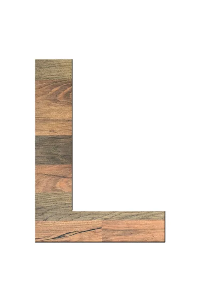 Letra de madera L — Foto de Stock
