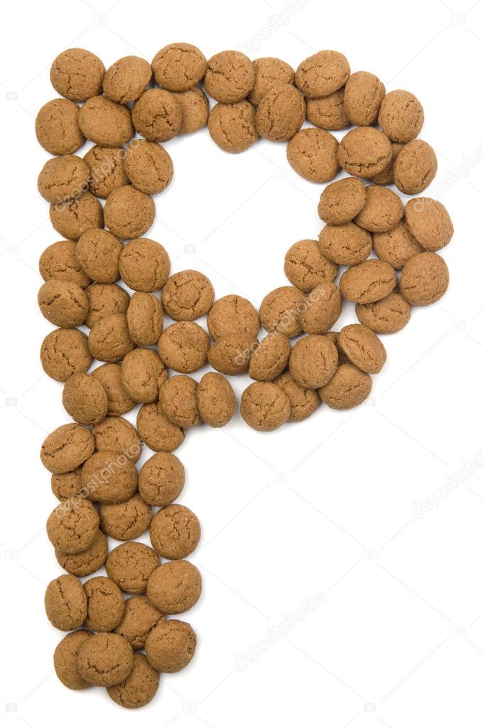 Ginger Nut Alphabet P