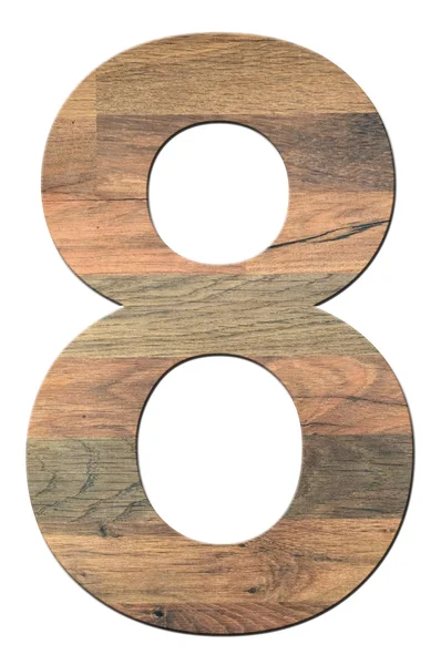 Wooden Digit Eight — Stock Photo, Image