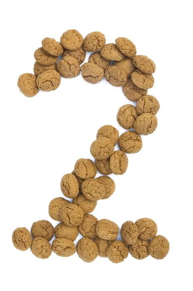 Ginger ořechy číslice dvě — Stock fotografie