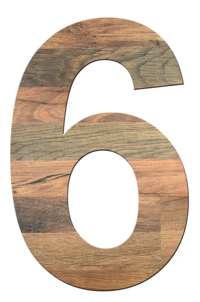 Seis dígitos de madera —  Fotos de Stock