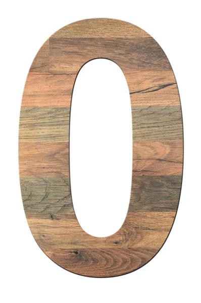 Dřevěné číslice nula — Stock fotografie