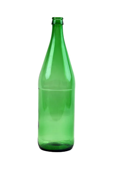 Empty Green Glass Bottle — Stock Photo, Image