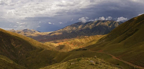 Stock image Mountain valley at sunset