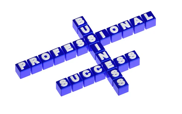 Blauwe blokjes met woorden zakenman succes — Stockfoto