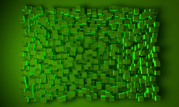 Geometric block background in green — Stock Photo, Image
