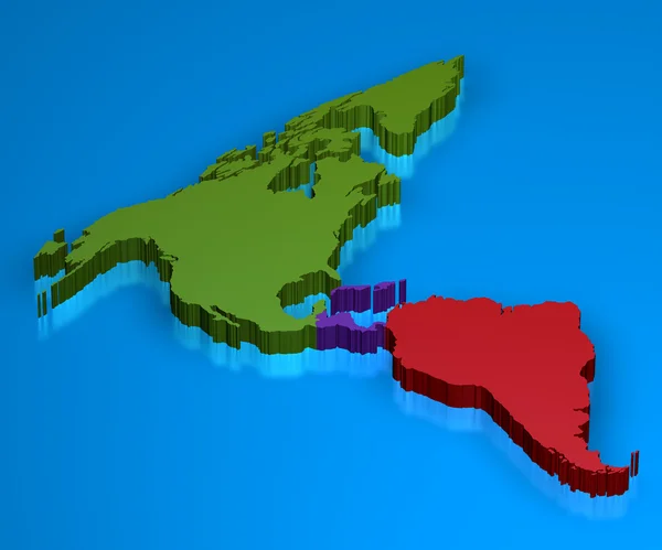 Mapa em ilustração 3D — Fotografia de Stock