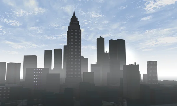 Skyline von Gebäuden im panoramischen Stil — Stockfoto
