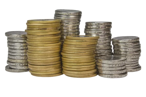 stock image Pile of Brazilian coins