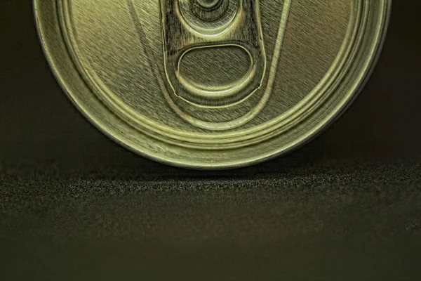 Top of can in macro detail — Stock Photo, Image