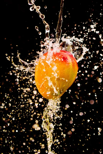 Mango splash su üzerinde