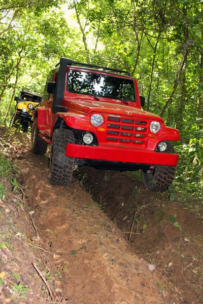 Offroad red car — Stock Photo, Image