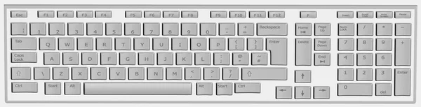 stock image Computer keyboard in white and grey