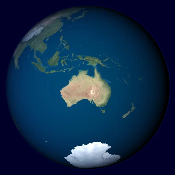 Pianeta Terra con highlight in Australia — Foto Stock