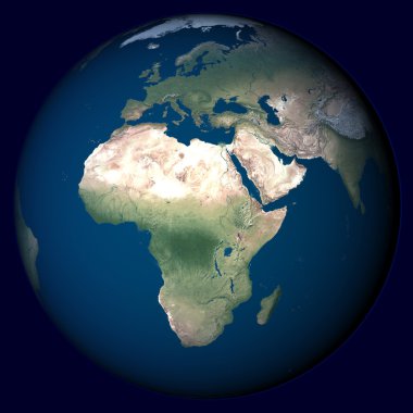 Planet earth vurguyla Afrika