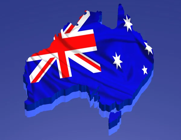 Ausztrália térképe — Stock Fotó