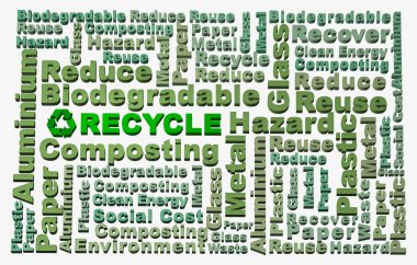 Recycle words related clipart
