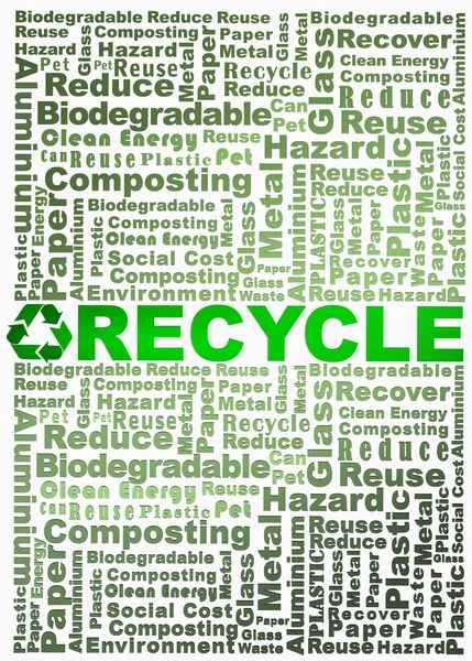 Recycle words related on vertical position — Stock Photo, Image