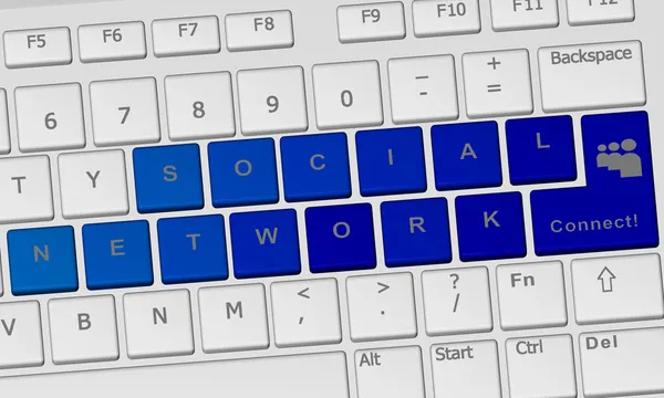 Keyboard with connect word — Stock Photo, Image
