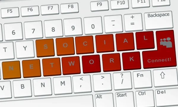 Keyboard with connect word — Stock Photo, Image