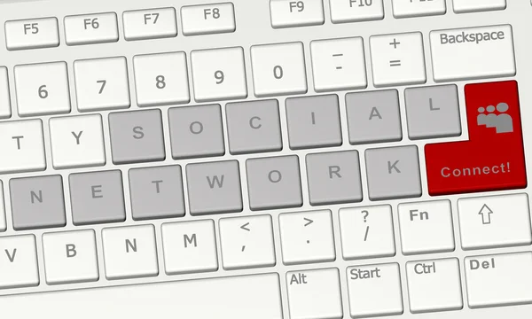 Клавіатура з підключеним словом — стокове фото