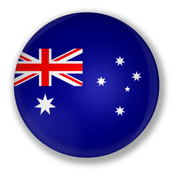 Badge met vlag van Australië — Stockfoto