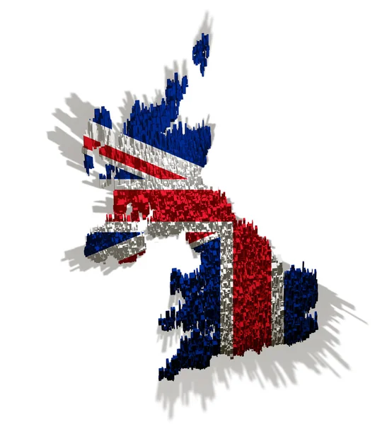 Εικονογράφηση του Ηνωμένου Βασιλείου με μπλοκ — Φωτογραφία Αρχείου