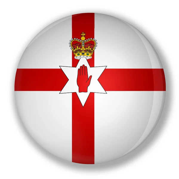 Distintivo com bandeira da Irlanda do Norte — Fotografia de Stock