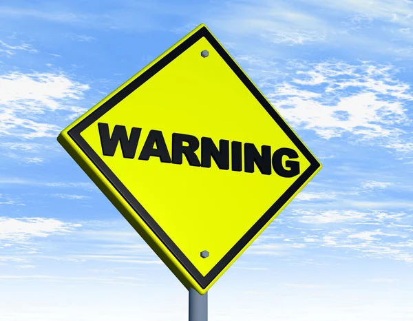 Road sign with warning word — Stock Photo, Image