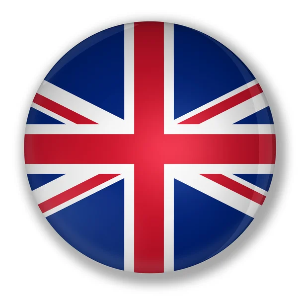 Distintivo com bandeira do Reino Unido da Grã-Bretanha — Fotografia de Stock
