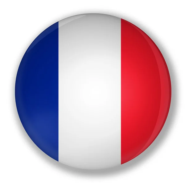 Distintivo com bandeira de frança — Fotografia de Stock