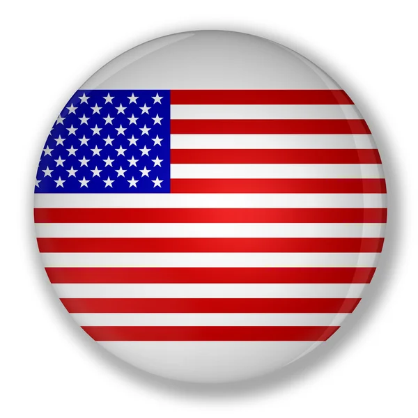 Значок с флагом США — стоковое фото