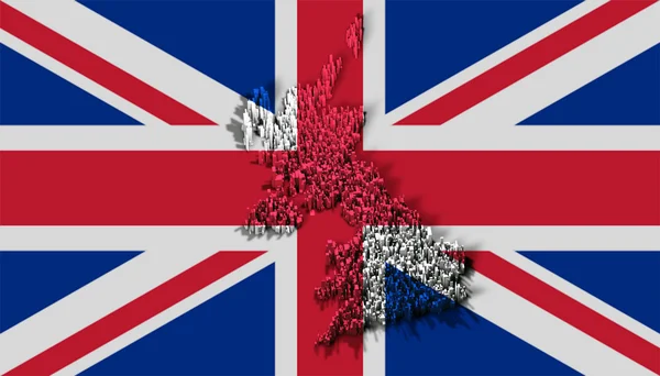 Illustratie van het Verenigd Koninkrijk met blokken — Stockfoto
