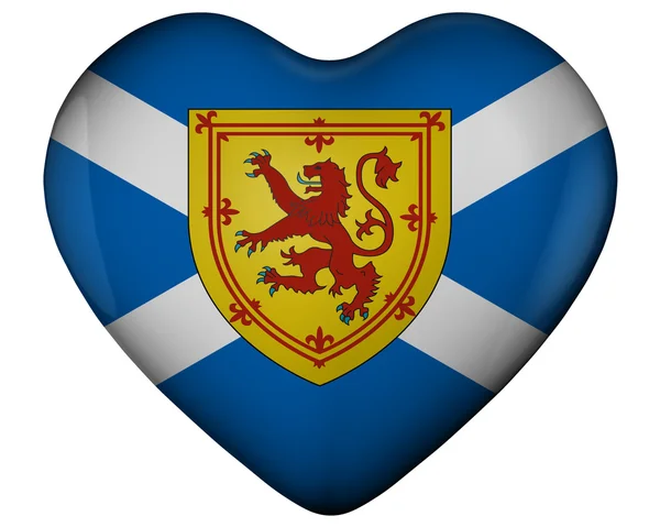 Corazón con bandera de Escocia — Foto de Stock