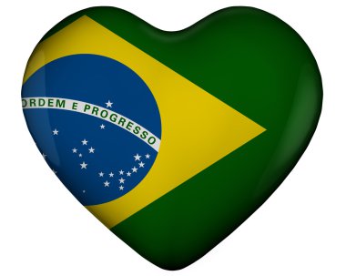 kalp ile Brezilya bayrağı