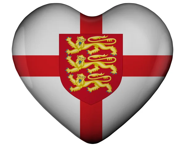 Kalp ile İngiltere bayrağı — Stok fotoğraf