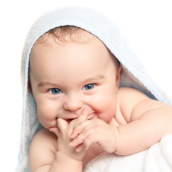 Dziecko uśmiechający się ładny — Zdjęcie stockowe