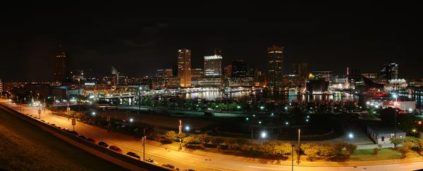 Baltimor v noci — Stock fotografie